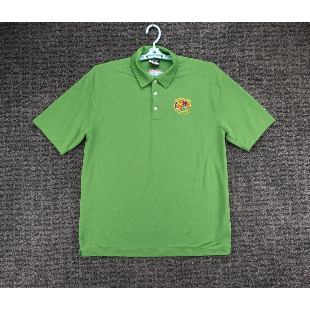 Ithaca Beer Co Shirt Mens Large Green Nike Golf Tour Performance Polo Workwear